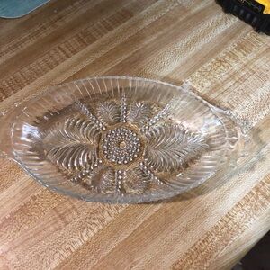 Elegant Clear Glass Serving Platter